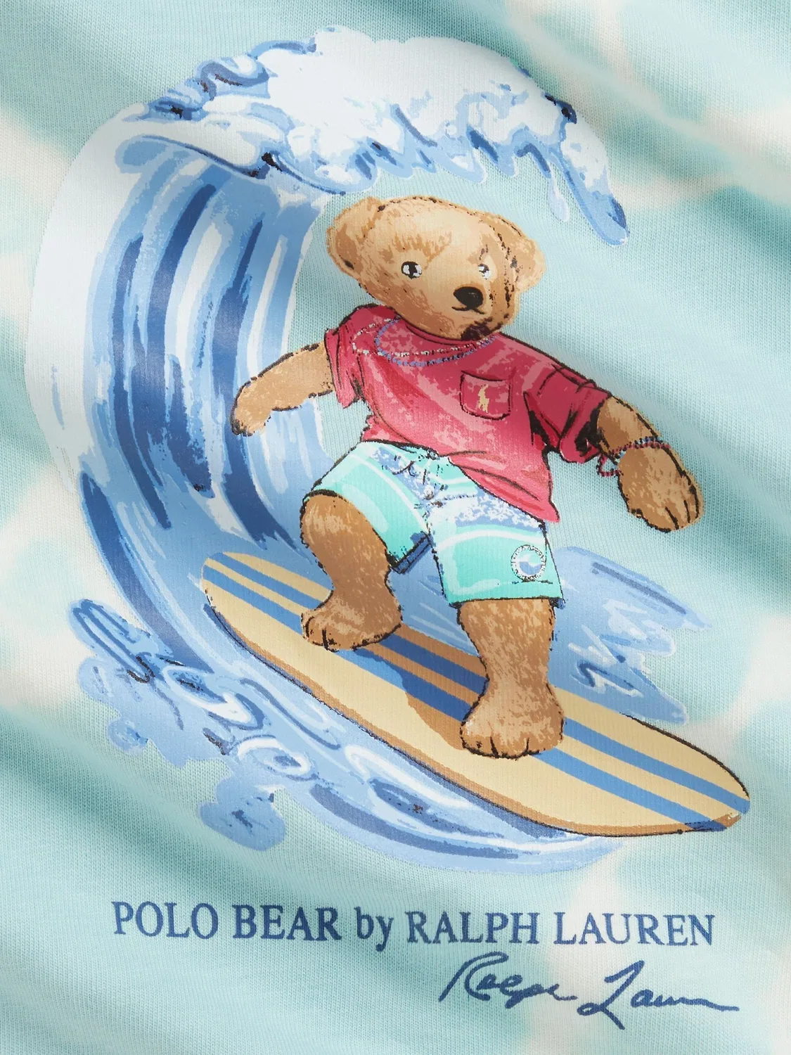 Комплект из футболки и шорт, с графическим принтом Polo Ralph Lauren, синий — фото 3