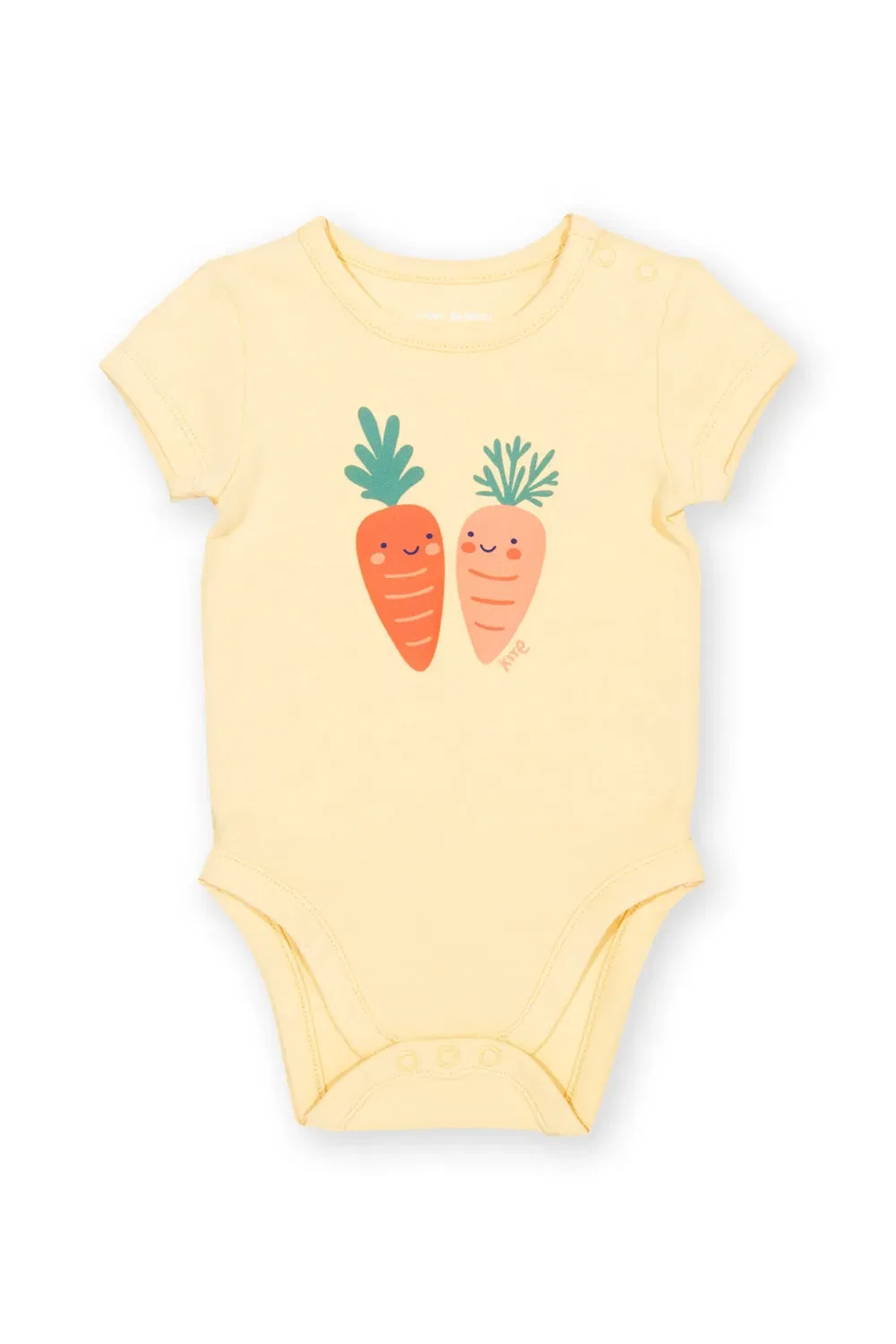 Детский боди с принтом Happy Carrot Kite, Yellow