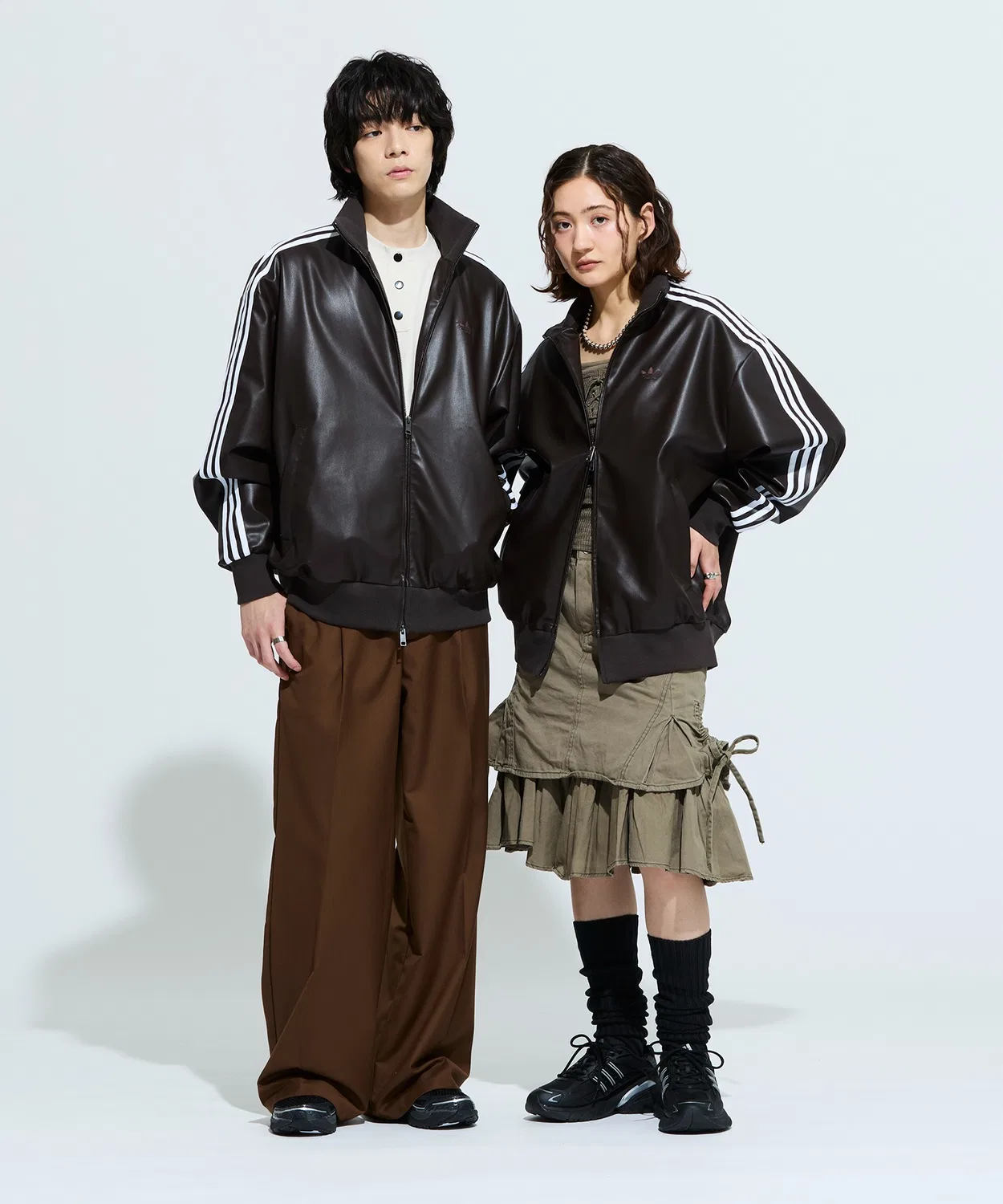 Мужское/Женское худи оверсайз с принтом Adidas Originals, Brown — фото 2