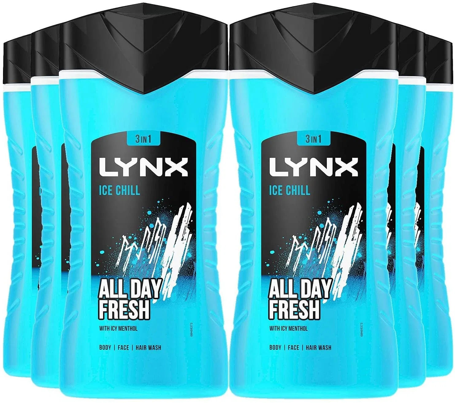 Гель для душа Ice Chill, Lynx, набор 6 шт., 225 мл