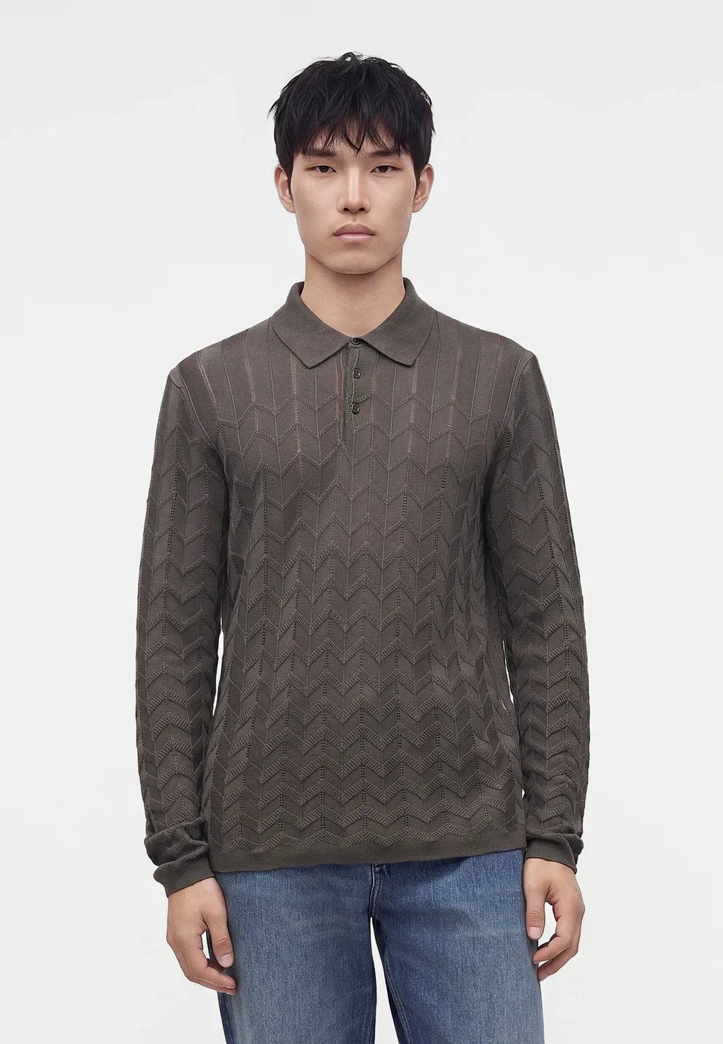 Пуловер - футболка с длинными рукавами Emporio Armani, Dark Gull Gray