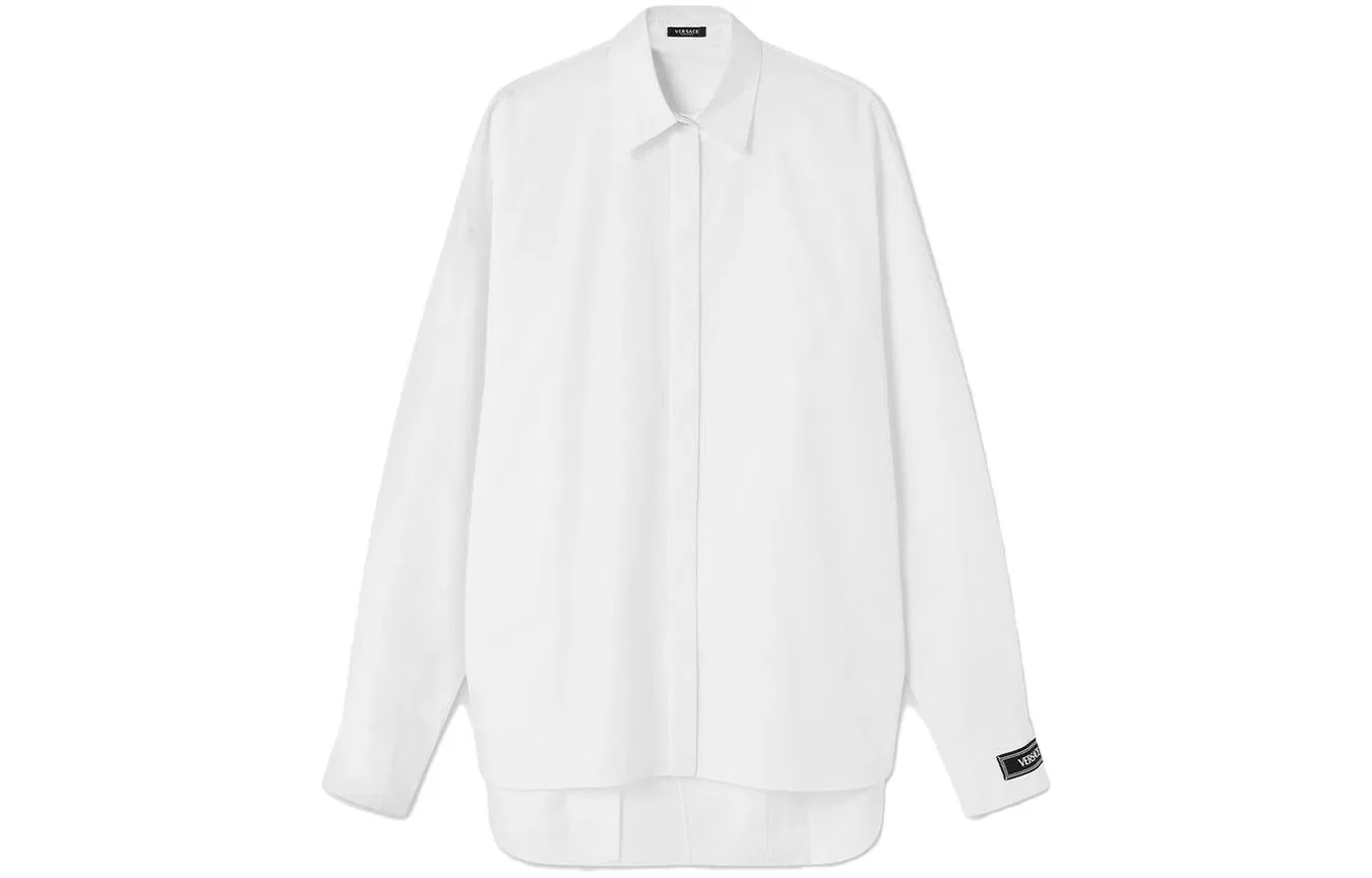 Женская рубашка с длинным рукавом VERSACE, White