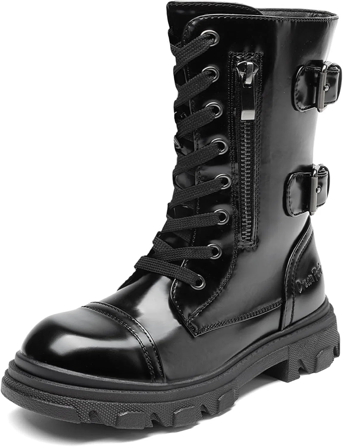 Детские ботинки на шнуровке для девочек DREAM PAIRS, All Black