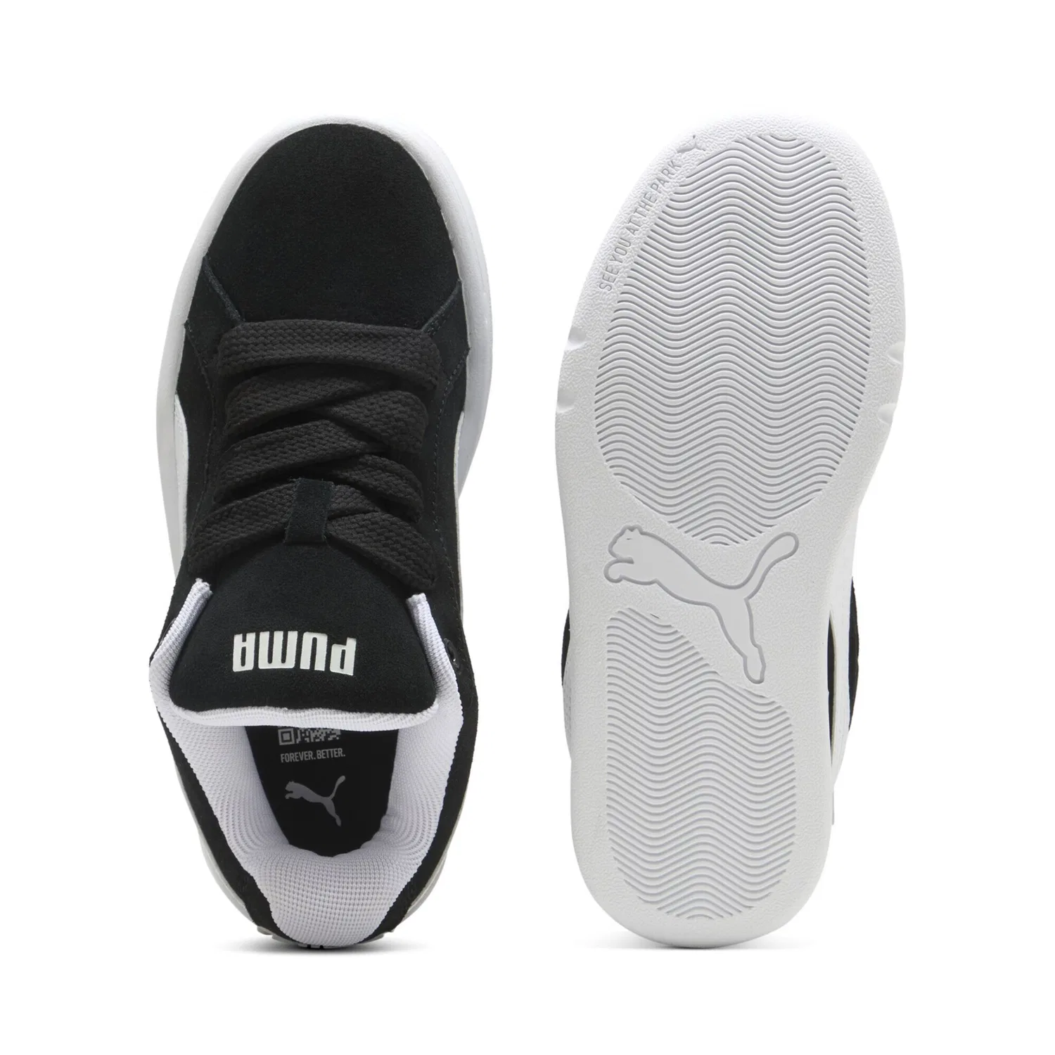 Детские кроссовки Park Lifestyle PUMA, Black White — фото 4