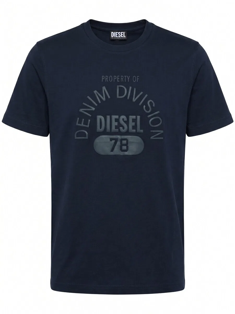 Футболка DIESEL 'T-JUST-E17-OUT' темно-синего цвета