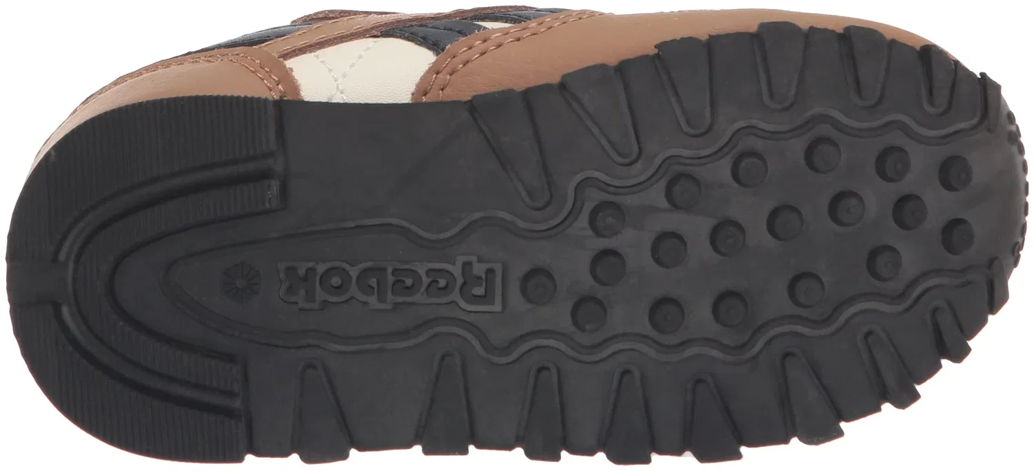 Детские кроссовки для мальчиков и девочек с низким верхом Classic Leather Reebok, Wild Brown Chalk — фото 4