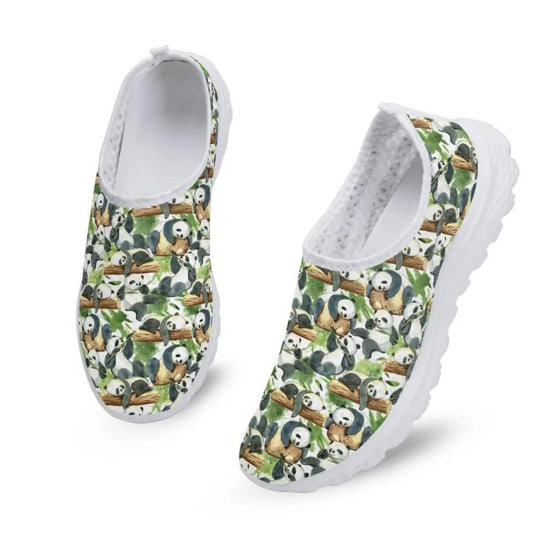 Детские кроссовки для девочек Watercolor Branch Panda Women's Snake Flower Hummingbird Trainers Garronmavis, Pandas Ramo Acquerello
