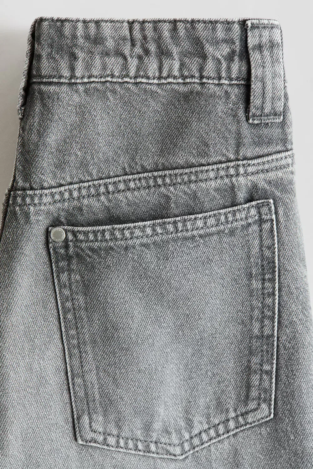 Свободные джинсы H&M, Washed Grey — фото 2