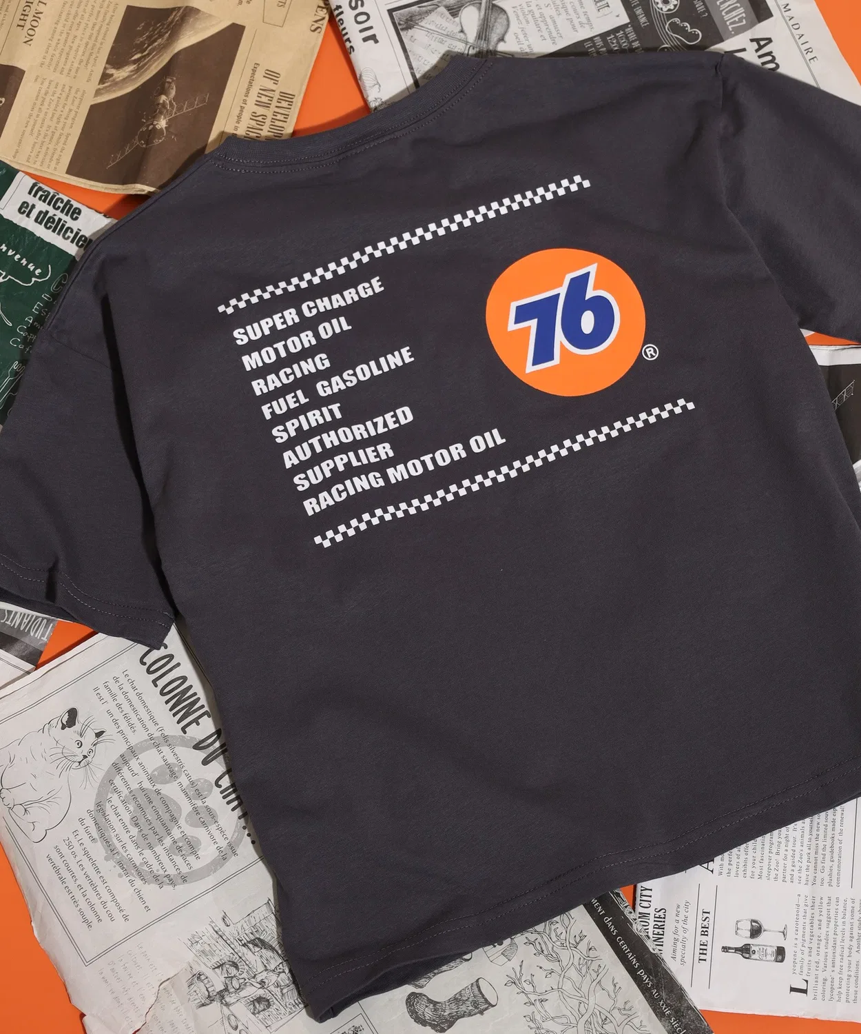 Детская футболка с принтом UNION76, Big T FUNALIVE, Серый