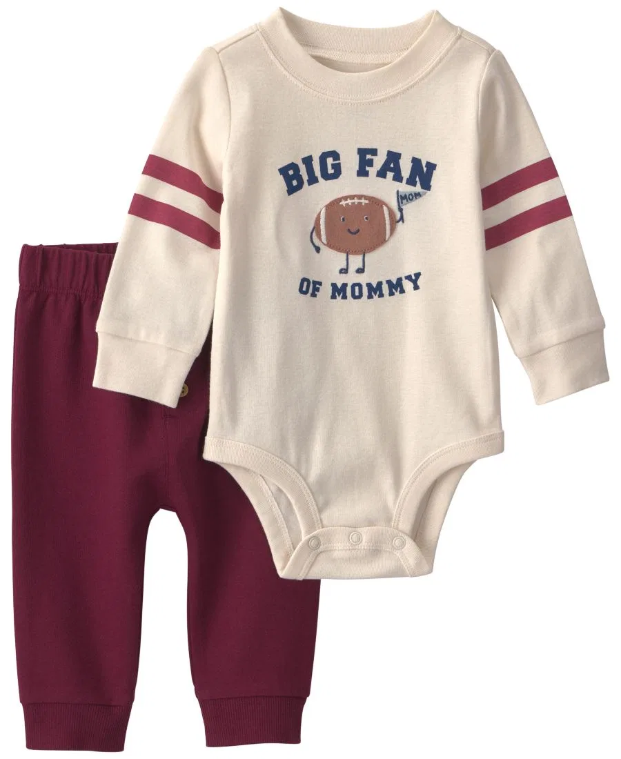 Комплект боди и штанов с длинным рукавом Big Fan Of Mommy Carter's, Red Cream
