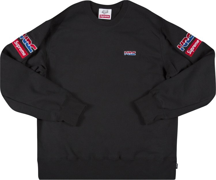 

Толстовка Supreme x Honda Fox Racing Crewneck 'Black', черный