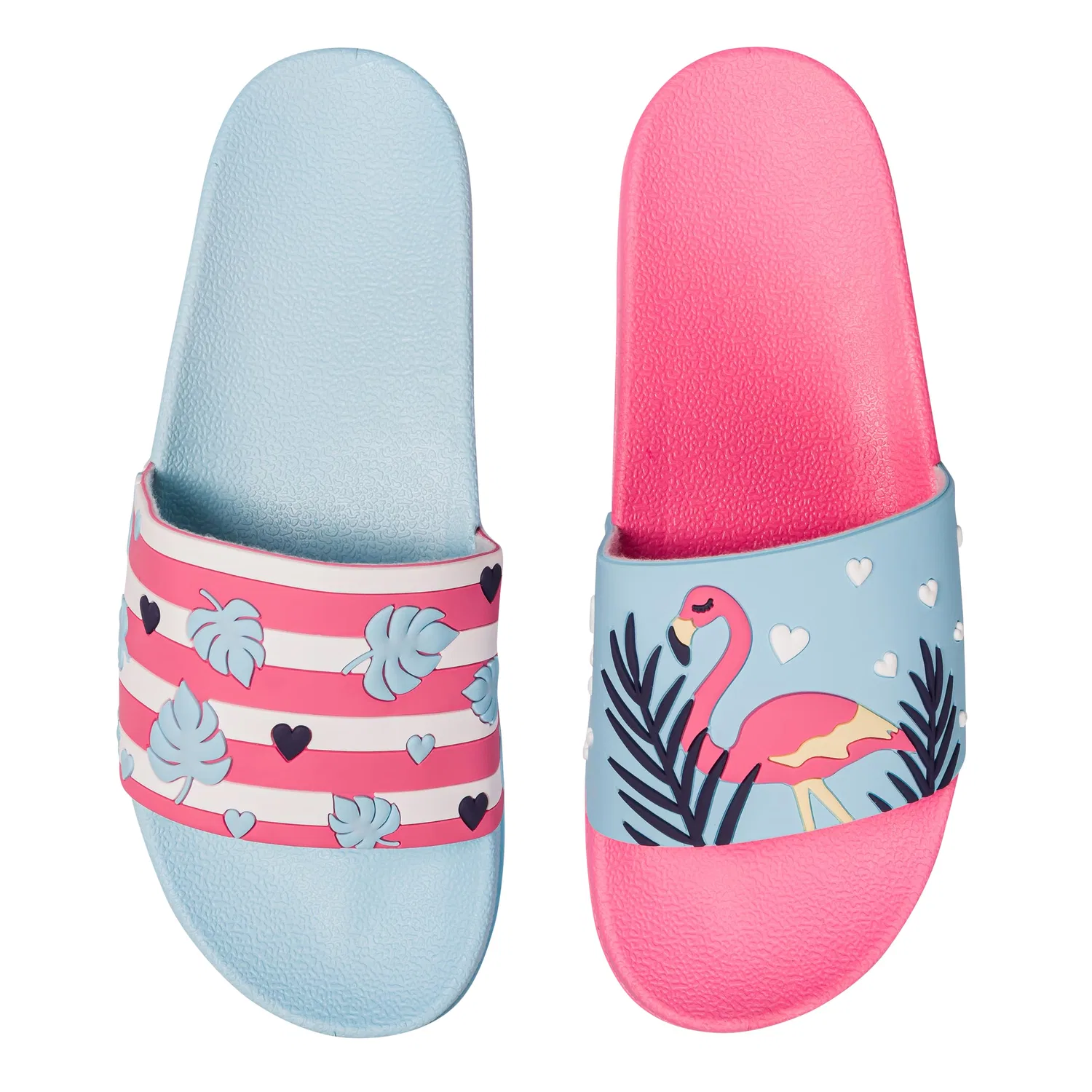 Детские шлепанцы для девочек с принтом Dedoles Crazy Slides, Flamingos Passion