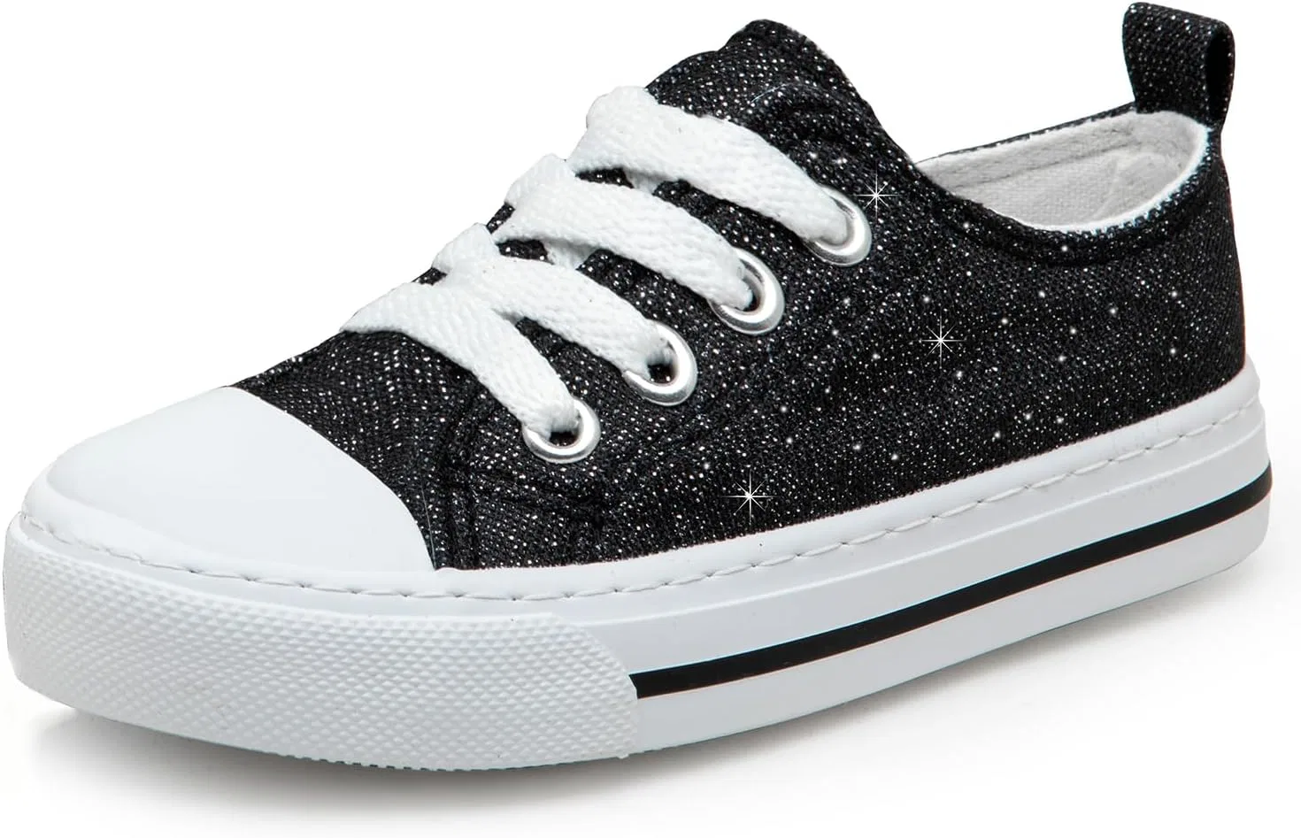 Детские кроссовки для мальчиков с блестками Toandon, Glitter-Black