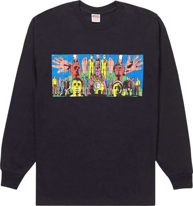 

Лонгслив Supreme Gilbert and George DEATH AFTER LIFE Long-Sleeve Tee 'Black', черный
