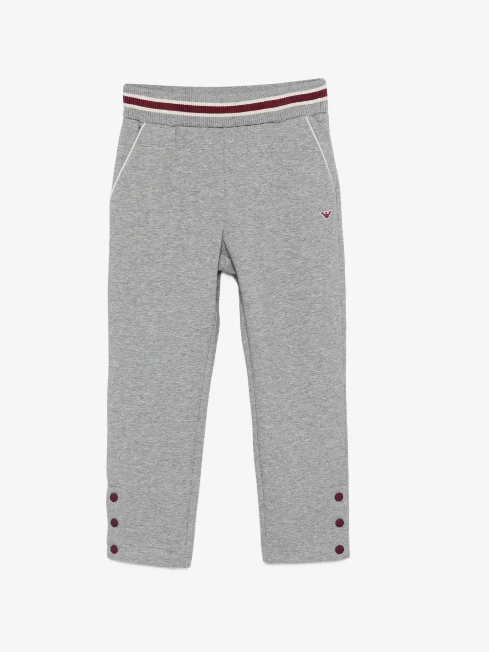 Спортивные штаны с логотипом и пуговицами Emporio Armani Kids, серый