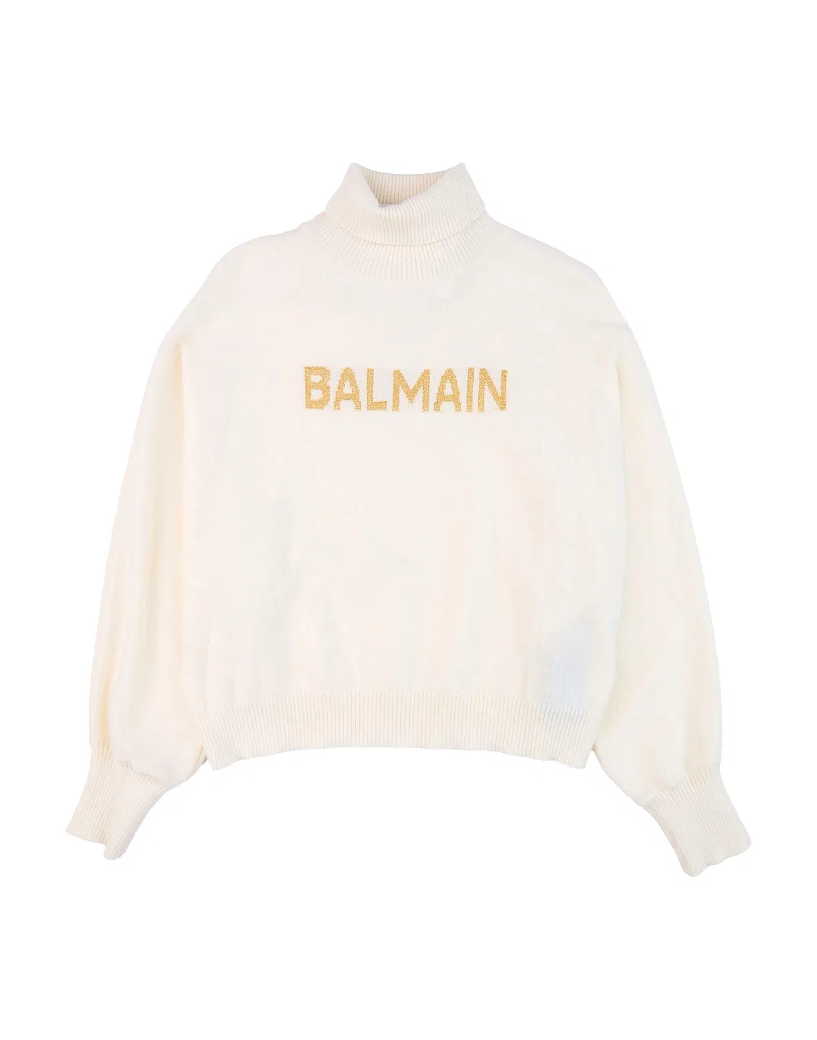 Подростковый джемпер с принтом Balmain, кремовый