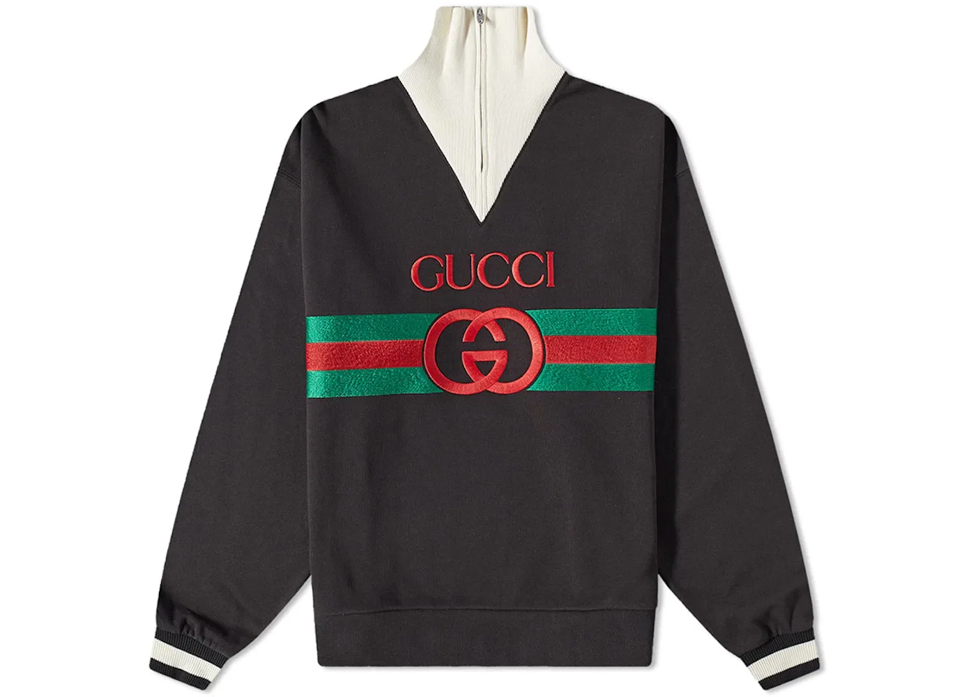 Мужской свитшот на молнии с принтом GG Logo Gucci, Navy/Multi