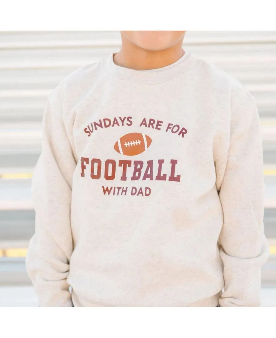Детский свитшот Sundays Are For Football Sweet Wink, Natural Heather — фото 3