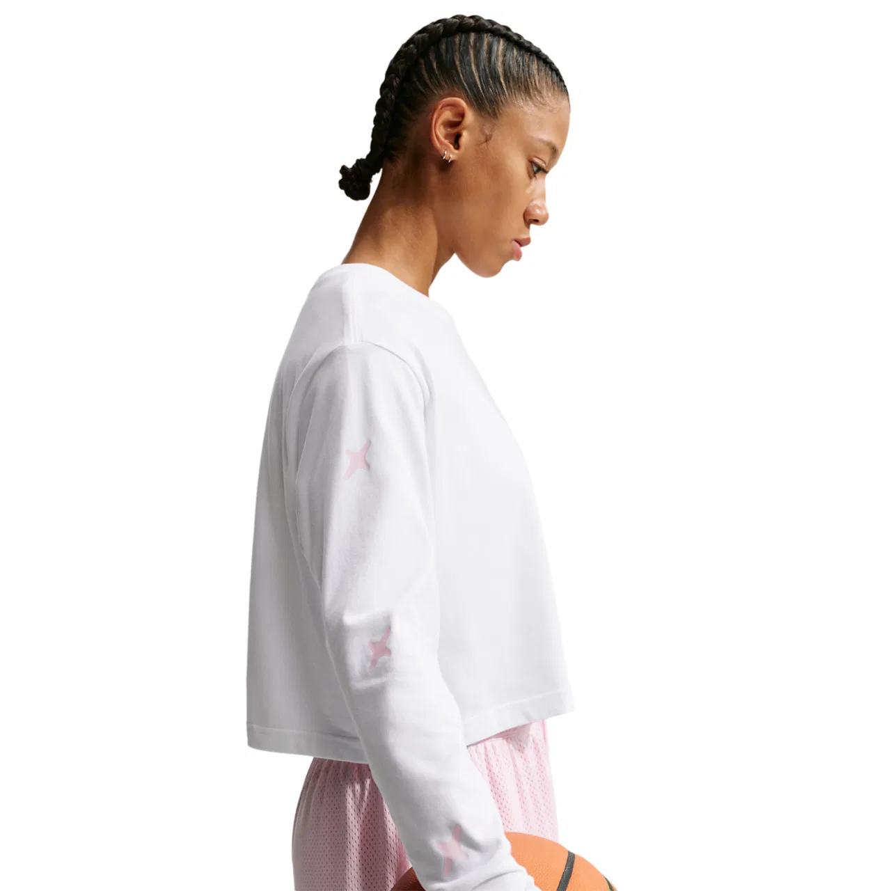 Женская футболка с длинным рукавом A'Ja LS Tee Nike, White — фото 2