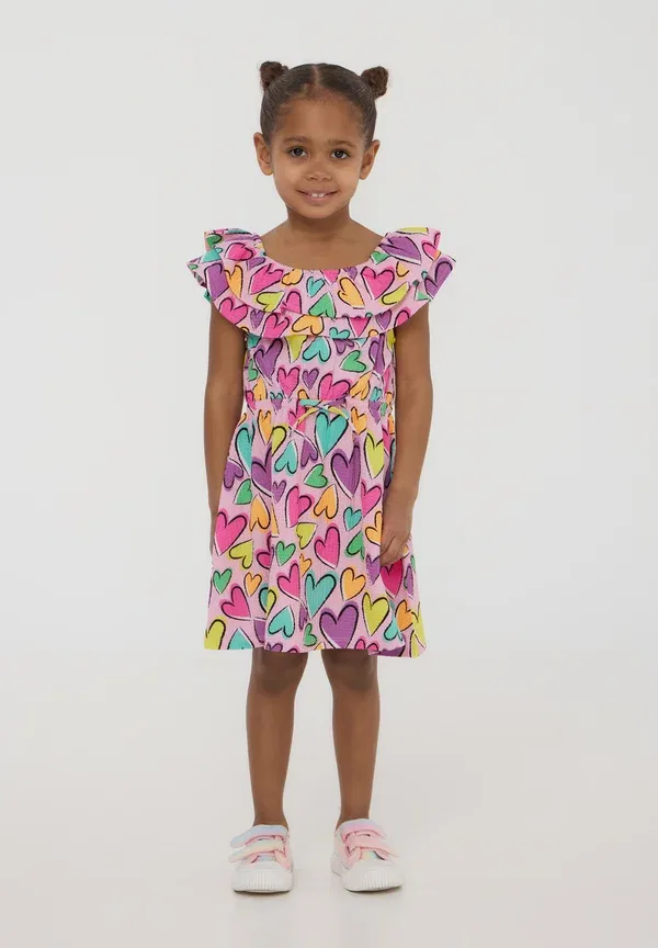 Платье с принтом Jersey dress Terranova, var rosa, розовый