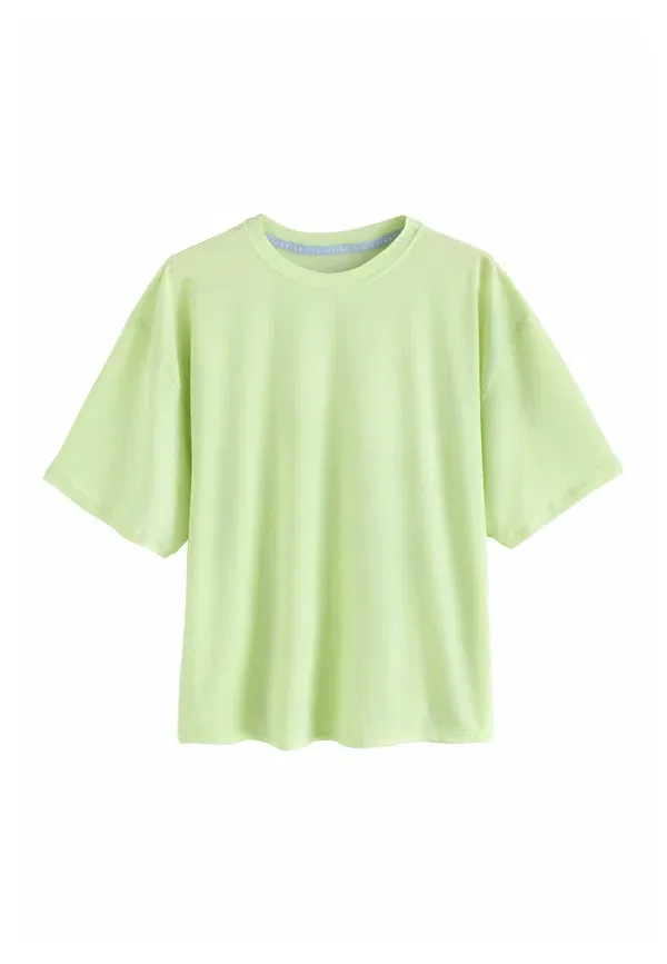 Футболка полиэстер Regular Fit Active Boxy Crew Neck Short Sleeve T-shirt Next, Lime Green, зеленый
