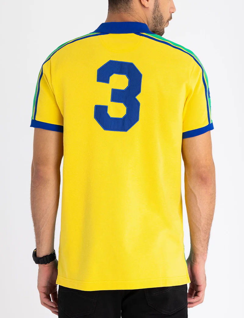 Футболка-поло U.S. Polo Assn Brazil Color Block Pique, зеленый/желтый — фото 4