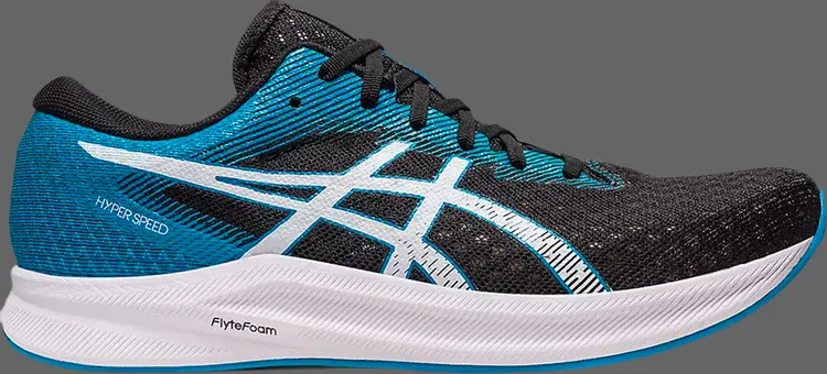 

Кроссовки hyper speed 2 'black island blue' Asics, черный