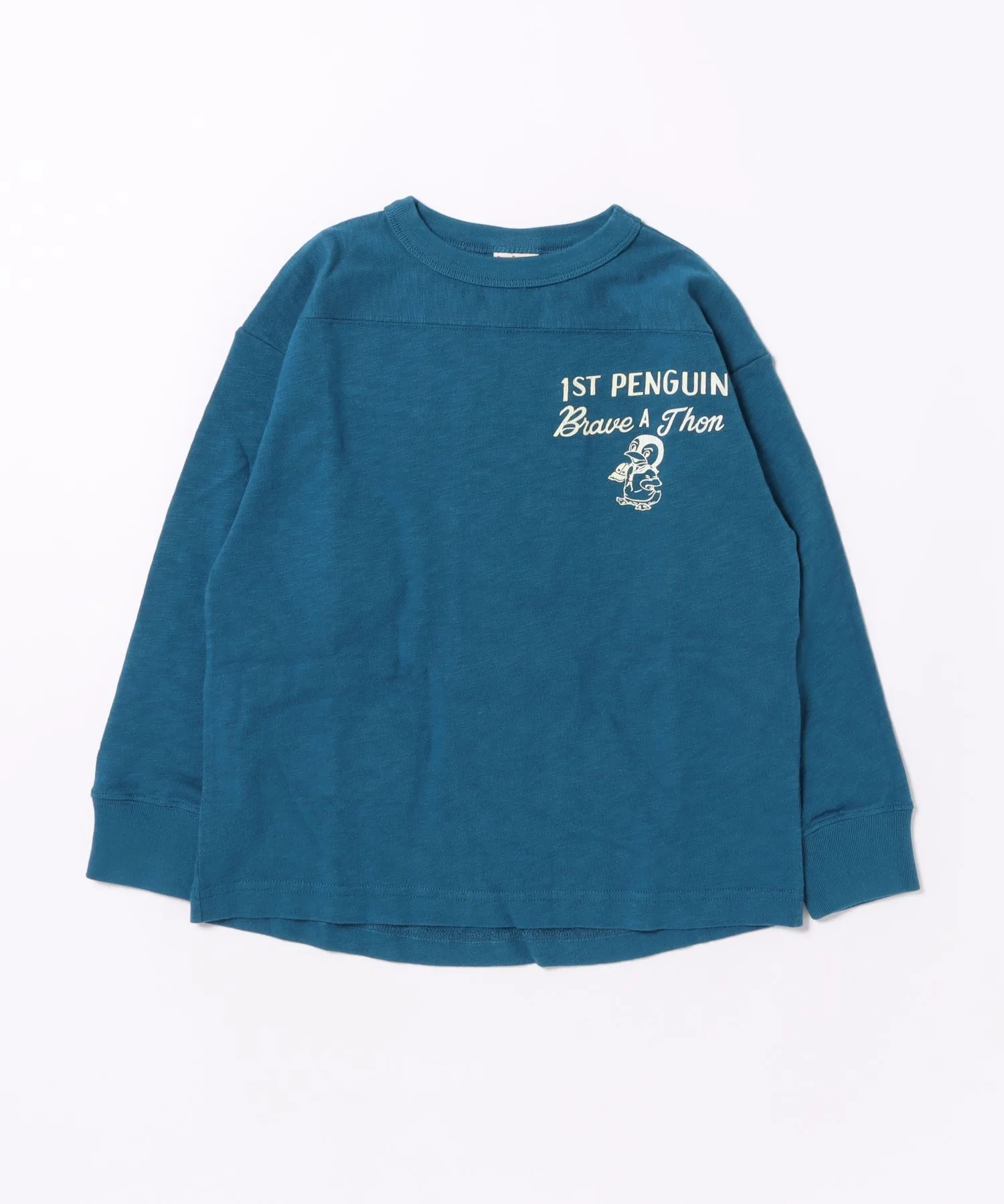 Детская футболка с длинным рукавом и аппликациями Patch PENNIE DENIM DUNGAREE темно-синяя — фото 2
