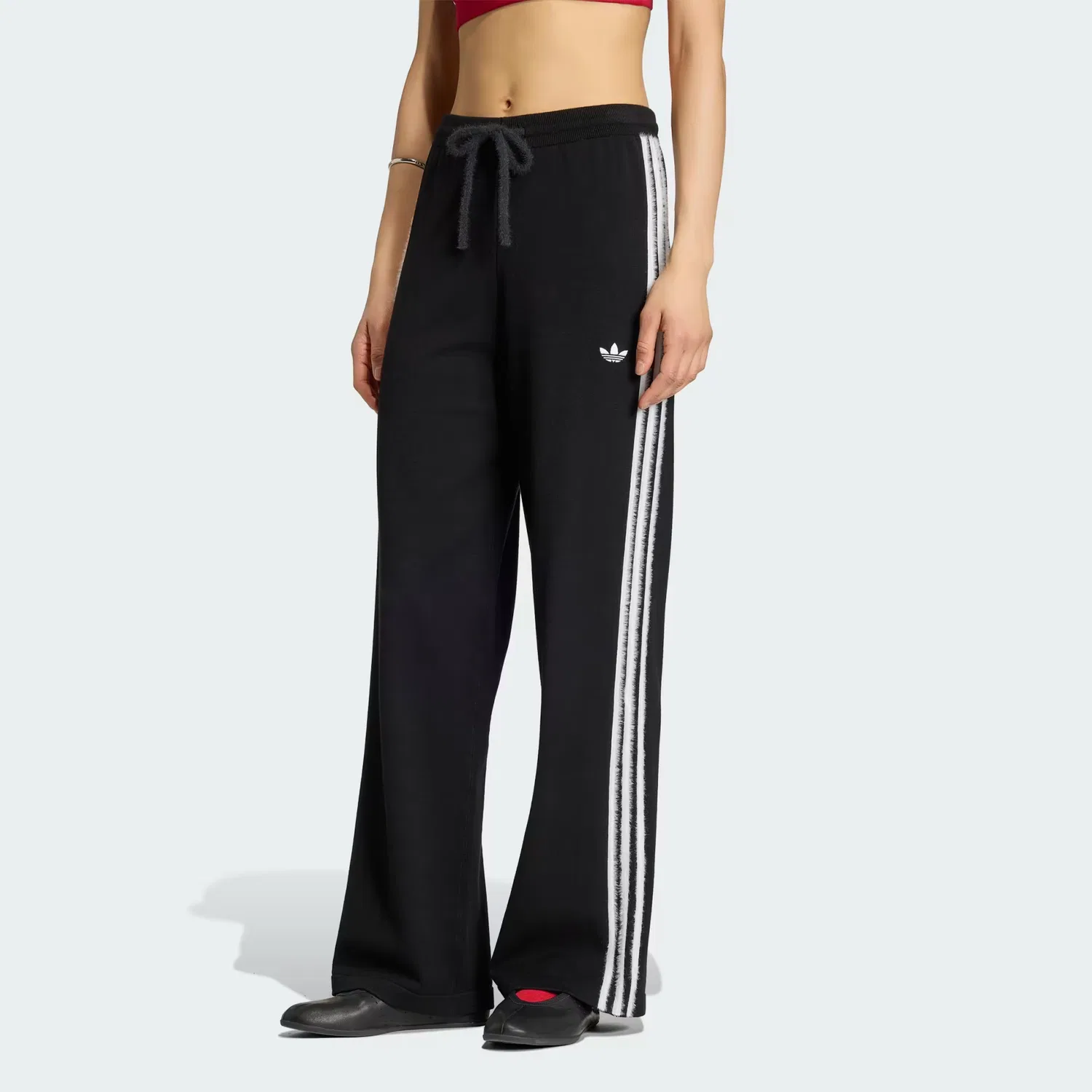 Женские трикотажные брюки Firebird Adidas Originals, черный/белый