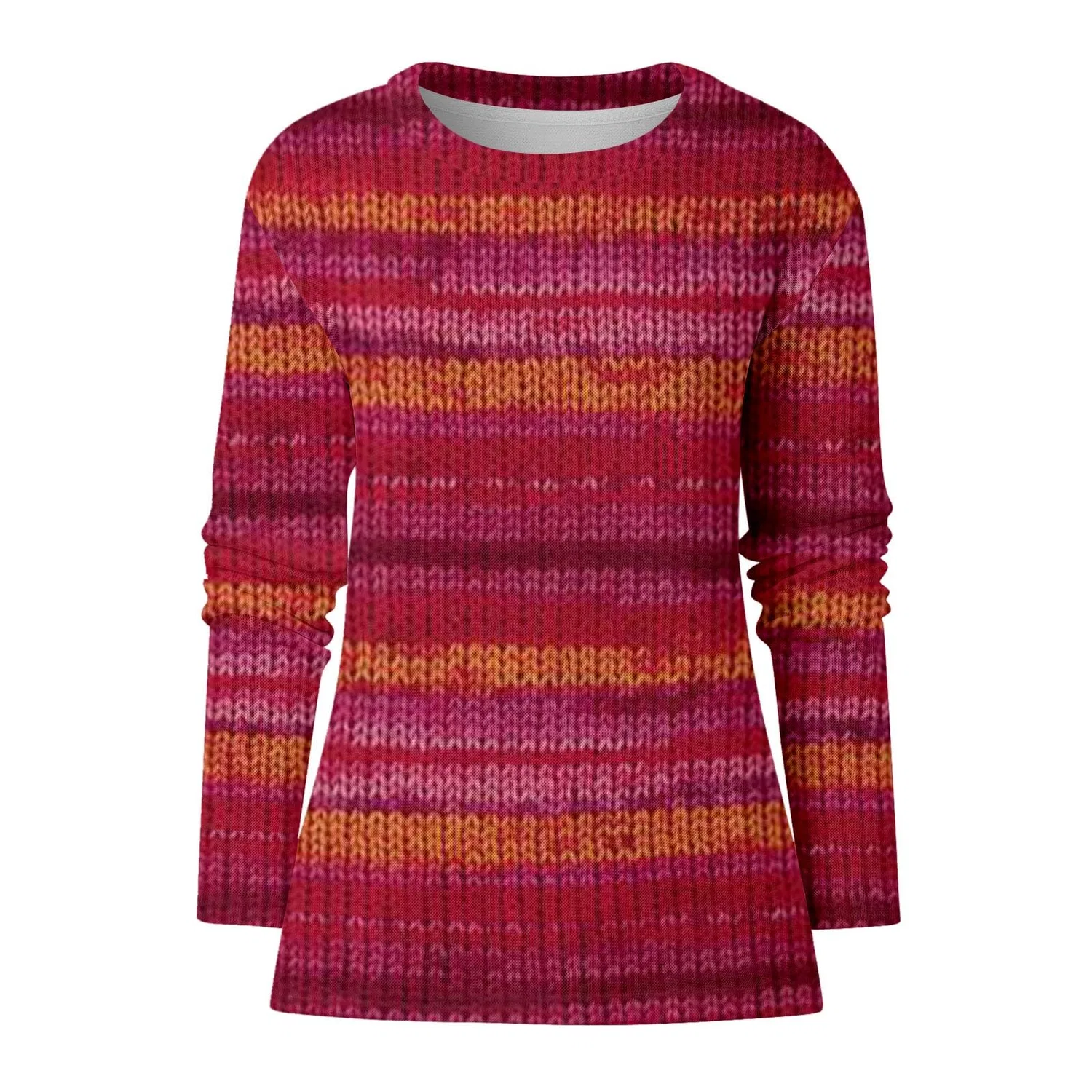 Женский свитшот с принтом Mountain Crew Neck бренд, S-red — фото 4