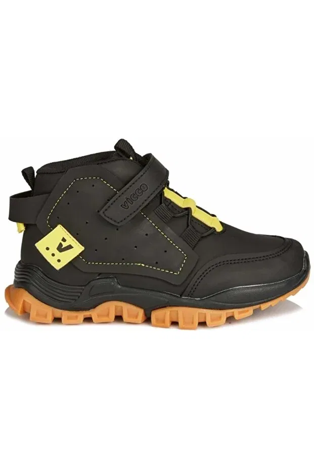 Детские ботинки для девочек ортопедические Omega Vicco, Black-Yellow — фото 2