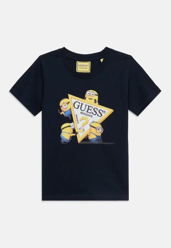 Детская футболка унисекс с треугольным принтом "Миньоны" Guess