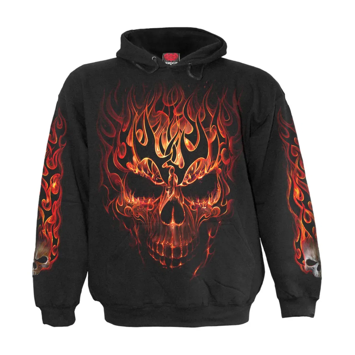 Худи с принтом Skull Blast Back & Sleeve Print Spiral Direct, Black
