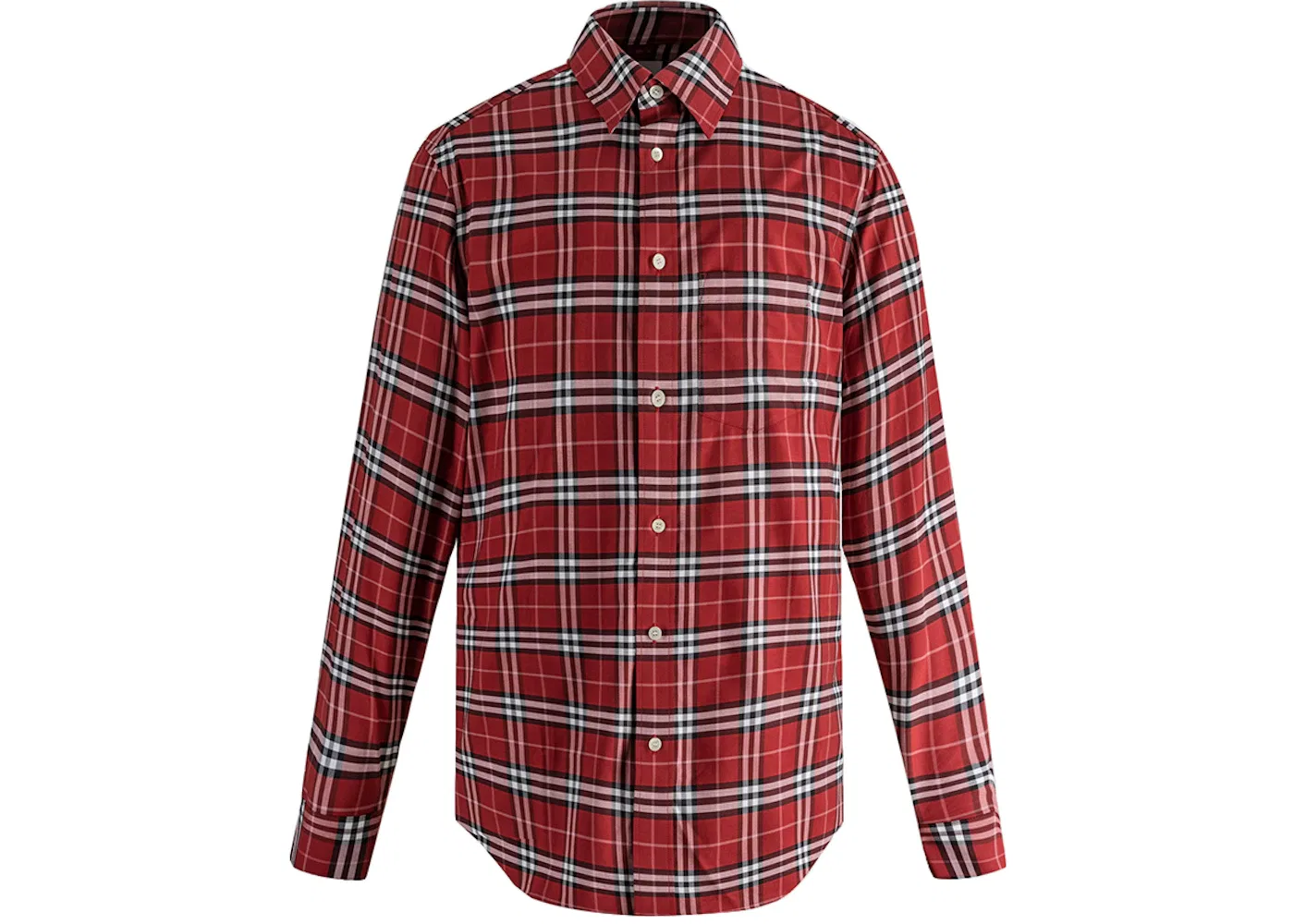 Мужская рубашка из хлопкового поплина с принтом Burberry Shirt, Red