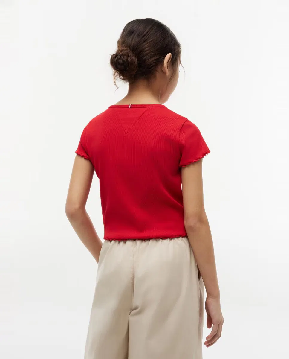 Детская футболка, Canalé Ondulado, Tommy Hilfiger, красный — фото 2