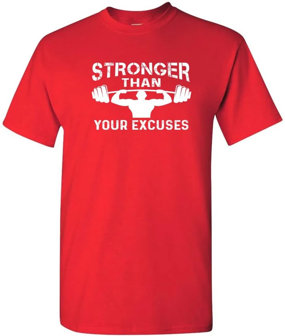 Мужская футболка с мотивирующей надписью Stronger Than Your Excuses, Blue — фото 4