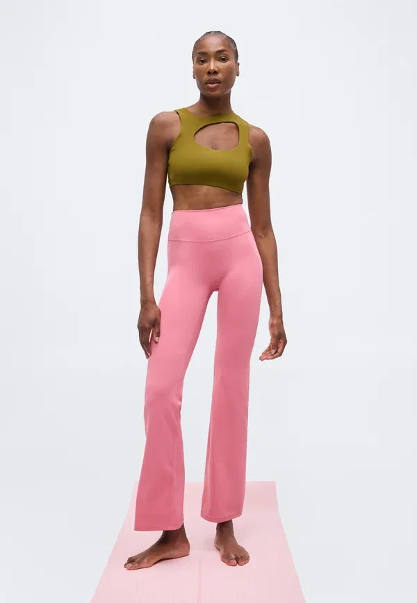 Леггинсы Dri-fit Zenvy flare, Nike Performance, Peony/White, белый — фото 2