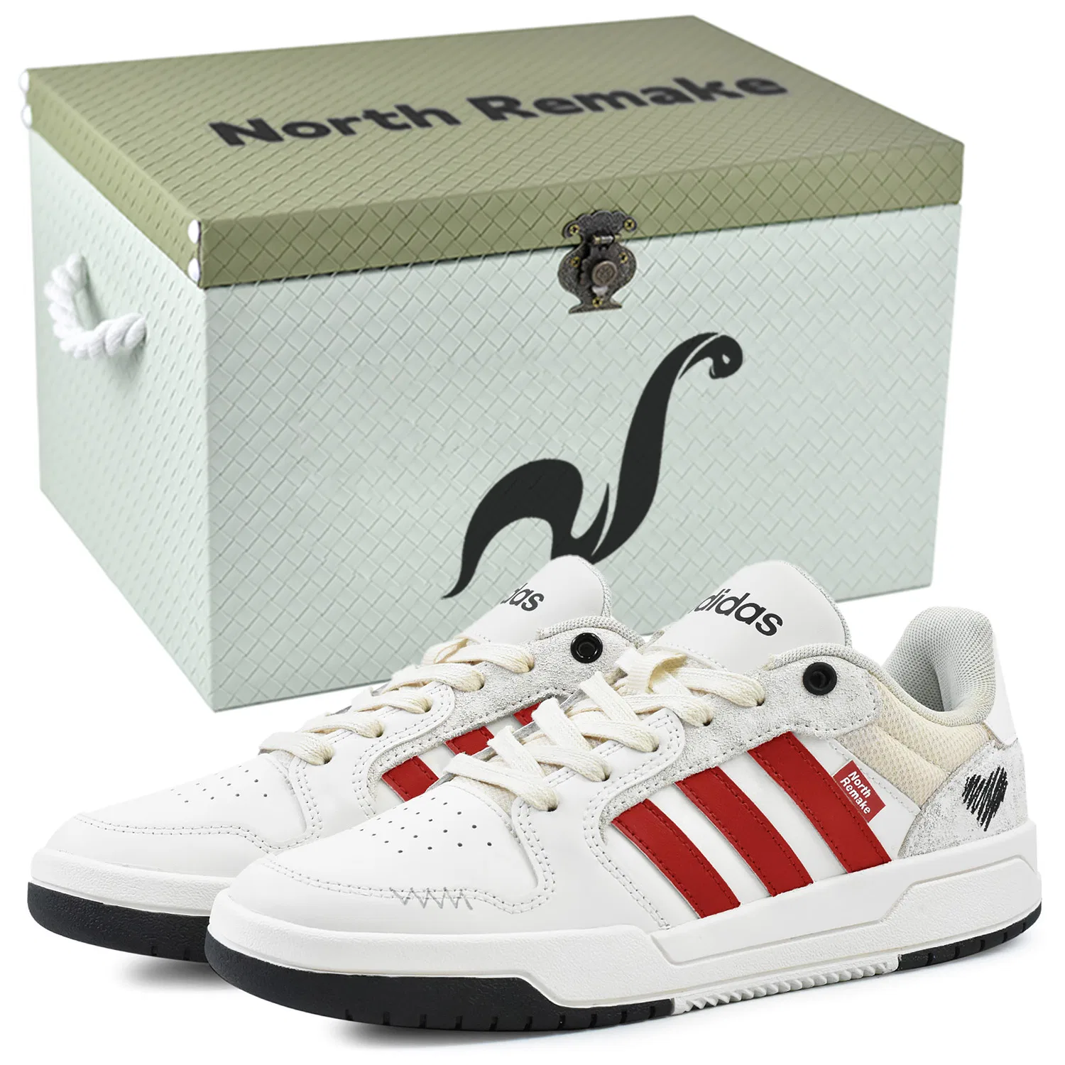 Детский скейтборд-кросівки с принтом ENTRAP Adidas, Beige