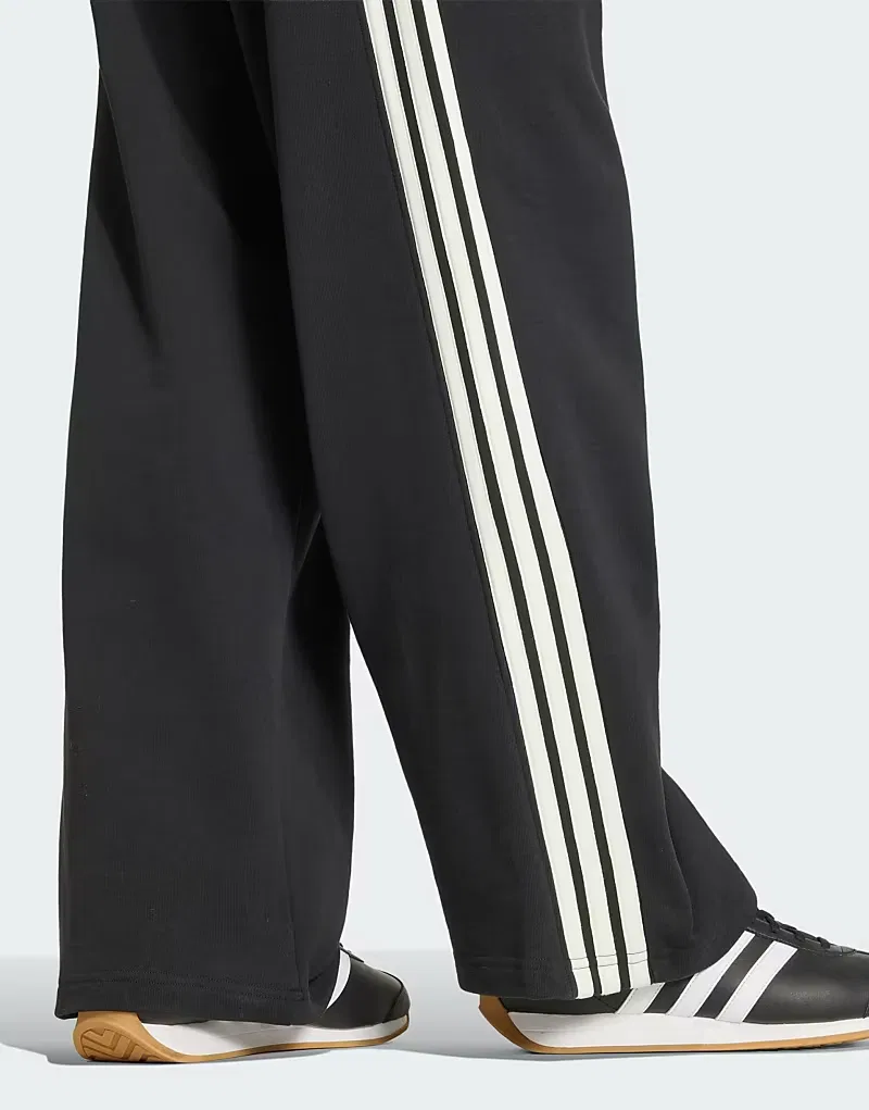 Брюки широкие kit 3-stripes Adidas Performance, Crystal Linen/Off White — фото 4