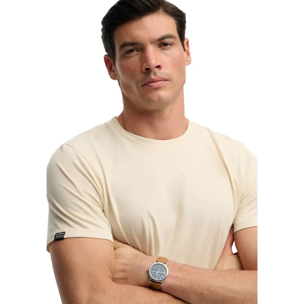 Мужская хлопковая футболка Classic Essential Superdry, Beige — фото 4