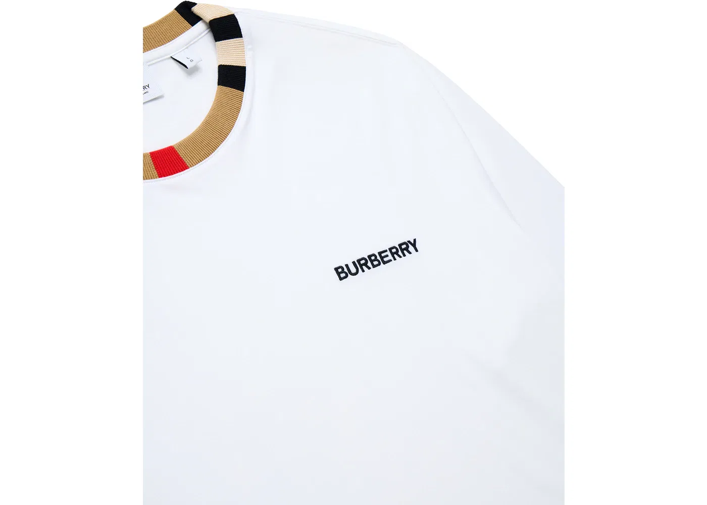 Мужская футболка с длинным рукавом с логотипом Burberry, White — фото 2