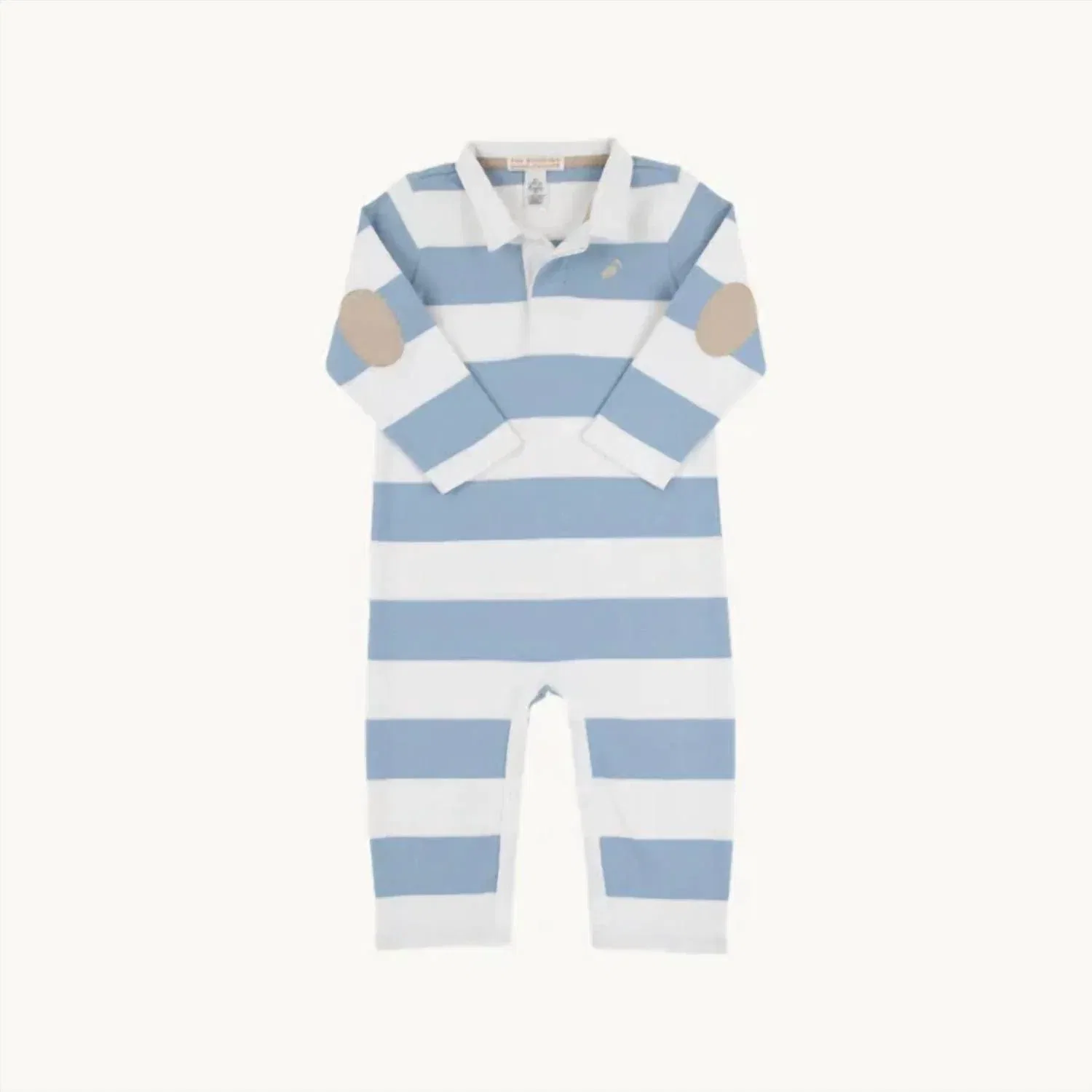 Детский боди-комбинезон для мальчиков с длинным рукавом Sir Proper's Rugby The Beaufort Bonnet Company, Barrington Blue Stripe