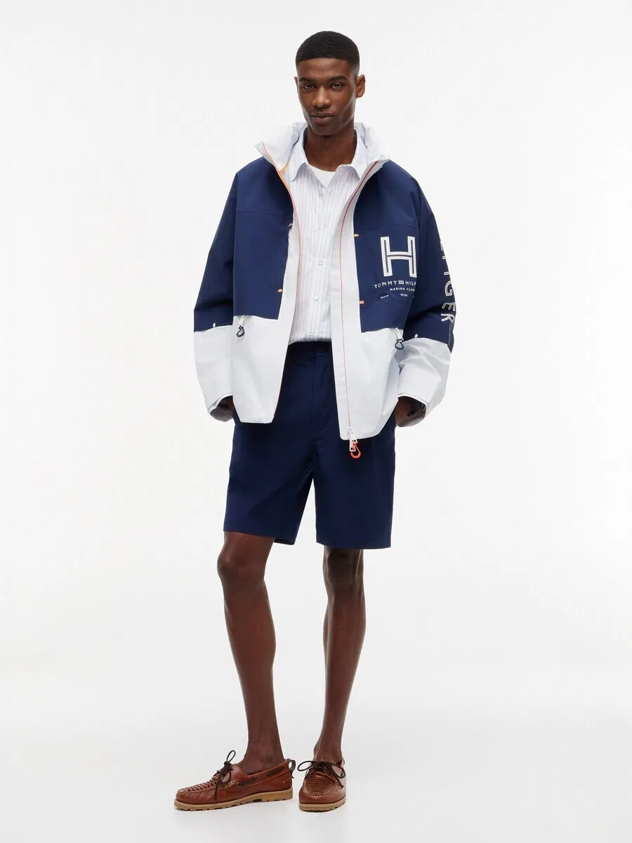 Куртка TOMMY HILFIGER Between-Season Jacket 'Waterproof Colour-blocked Regatta' в цвете Marine Blue — фото 4