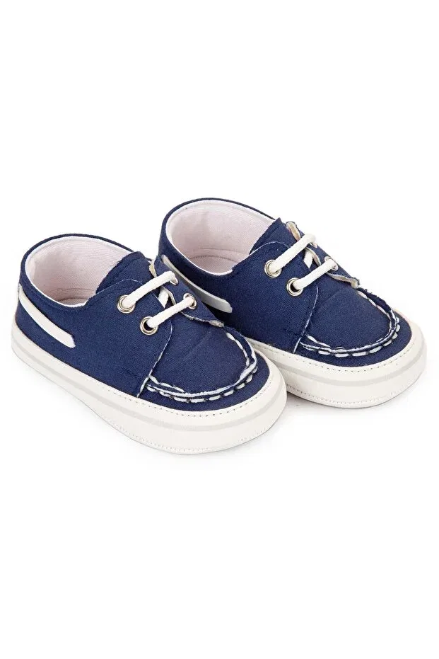 Детские пинетки для новорожденных хлопковые ilkadım home booties Baby Pattini, Navy Blue