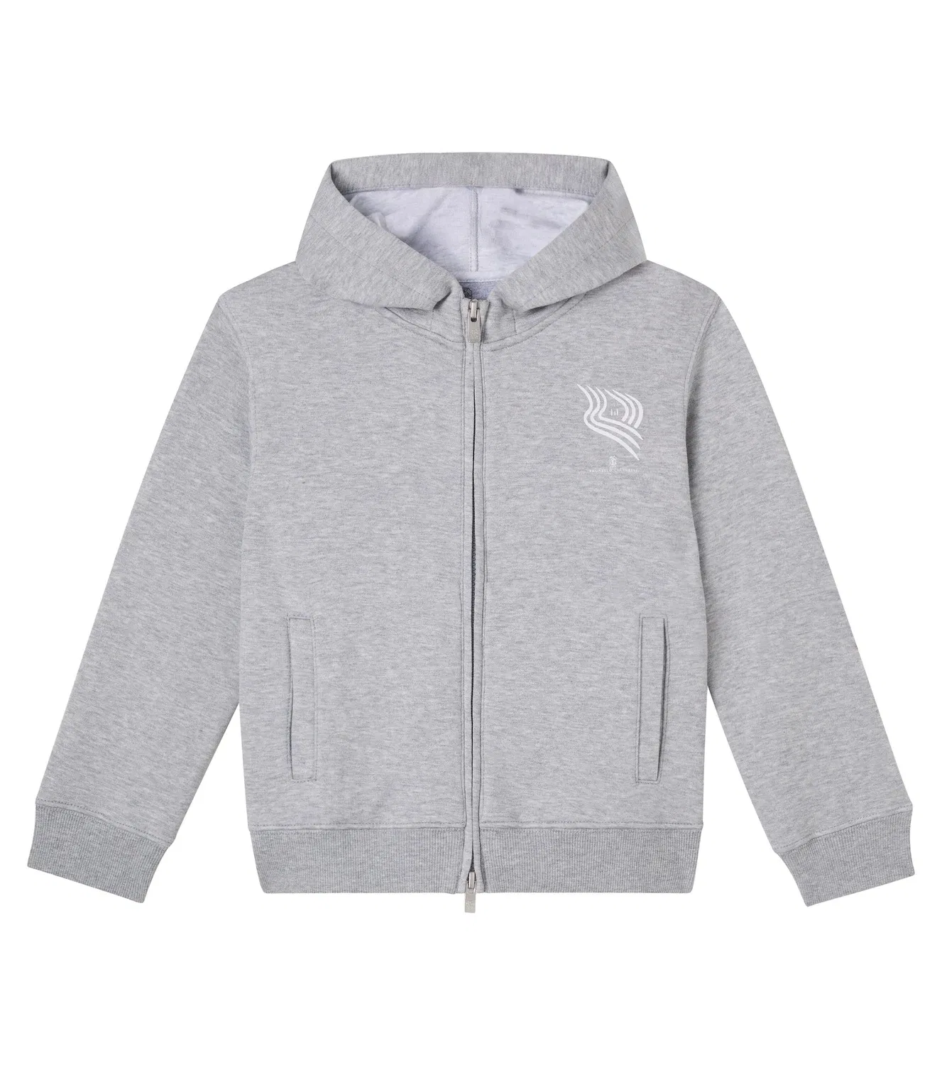 Толстовка из махрового трикотажа Brunello Cucinelli Kids, серый