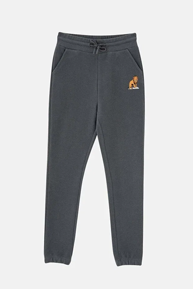 Детские спортивные штаны для девочек с длинной штаниной Aslan supersoft kids' sweatpants Reflect Studio, Anthracite