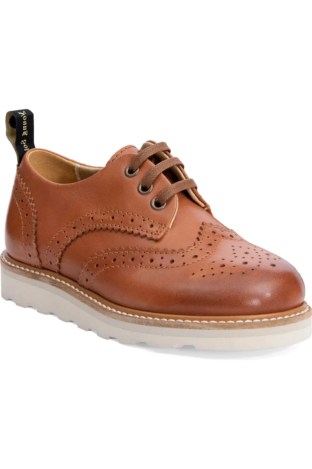 Детские туфли броги классические Brando Young Soles, Tan
