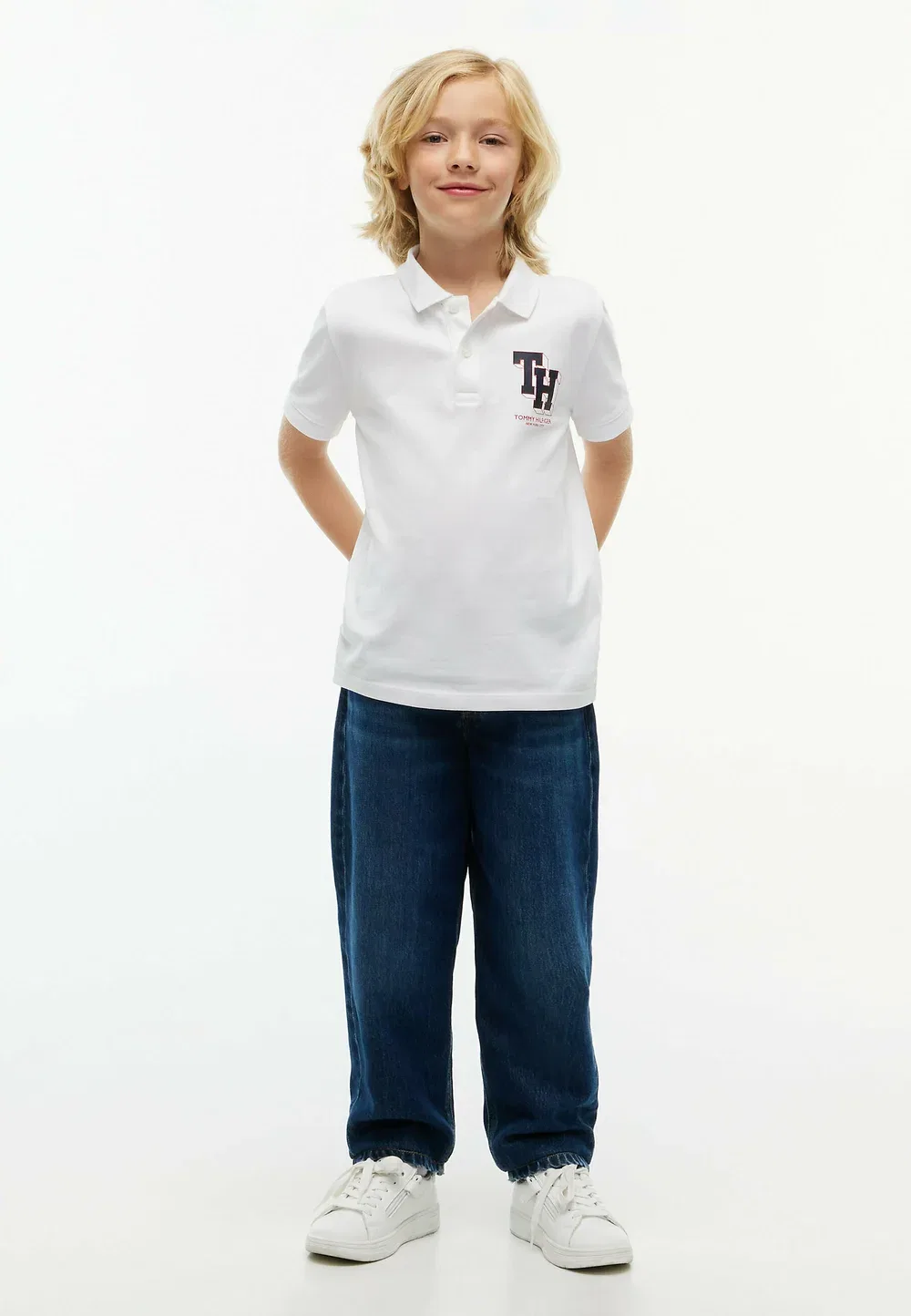 Поло-Рубашка стандартного кроя с логотипом - поло-рубашка Tommy Hilfiger, White