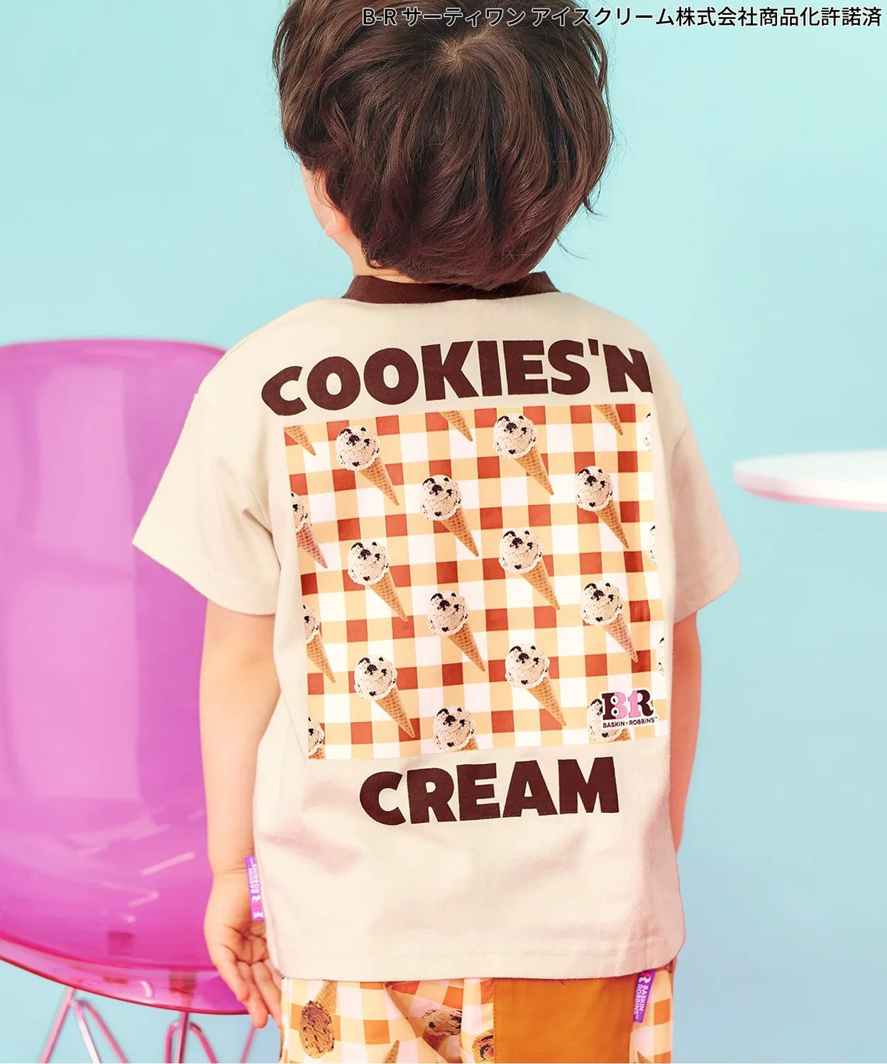 Детская футболка с принтом 31 Ice Cream apres les cours, Beige