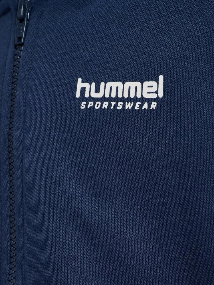 Тренировочная куртка с капюшоном на молнии Loose Blocked Zip Hoodie Hummel, синий — фото 3